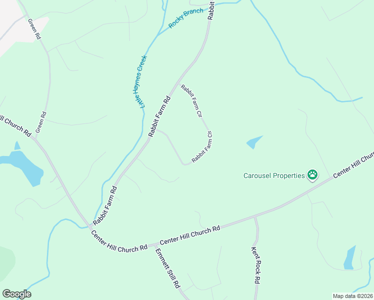 map of restaurants, bars, coffee shops, grocery stores, and more near 2310 Rabbit Farm Circle in Loganville
