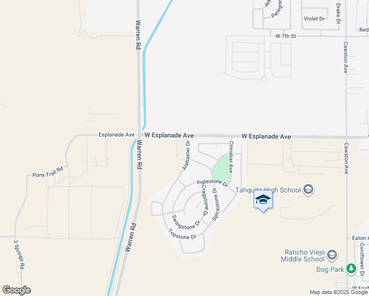map of restaurants, bars, coffee shops, grocery stores, and more near 1439 Alabaster Drive in Hemet