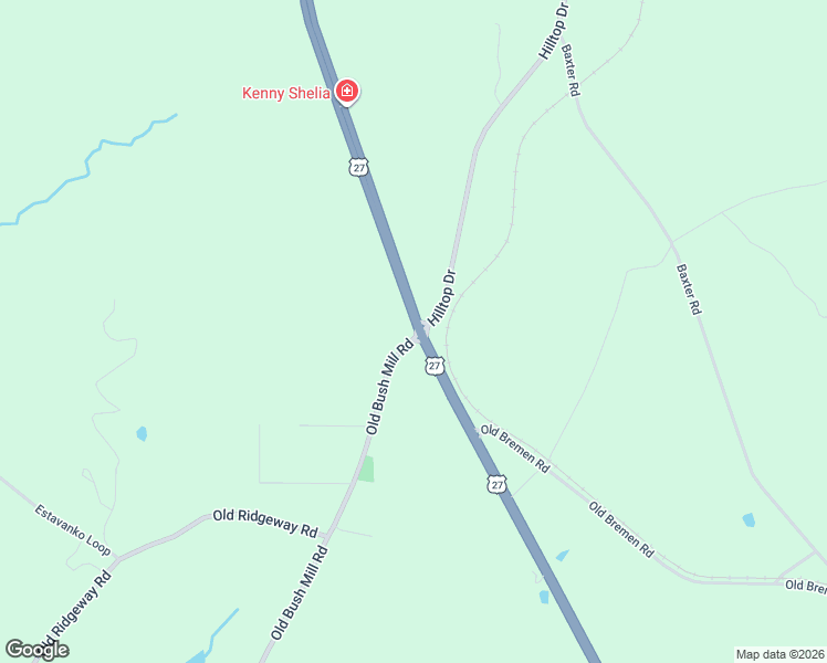 map of restaurants, bars, coffee shops, grocery stores, and more near 2116 U.S. 27 in Bremen