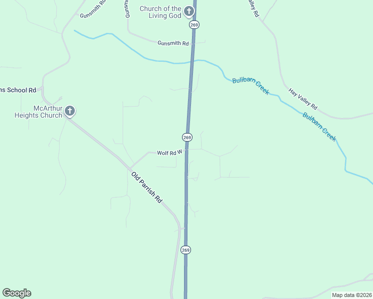 map of restaurants, bars, coffee shops, grocery stores, and more near 2 Wolf Road West in Parrish