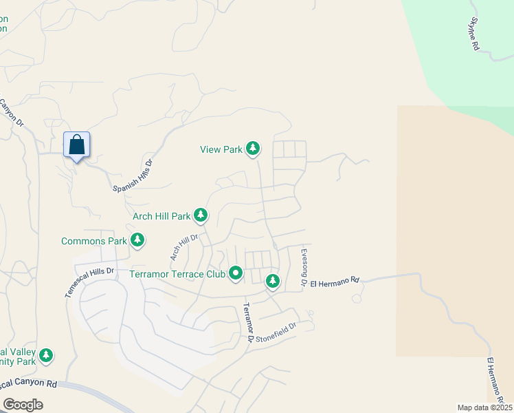 map of restaurants, bars, coffee shops, grocery stores, and more near 11791 Arch Hill Drive in Temescal Valley