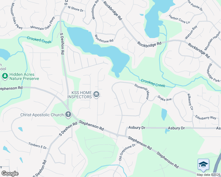 map of restaurants, bars, coffee shops, grocery stores, and more near 761 Stonemill Manor in Lithonia