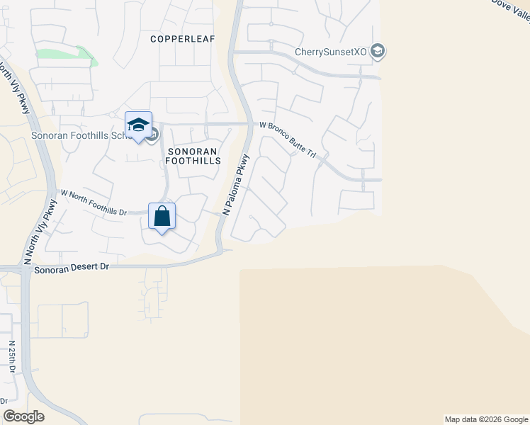 map of restaurants, bars, coffee shops, grocery stores, and more near 1810 West Parnell Drive in Phoenix