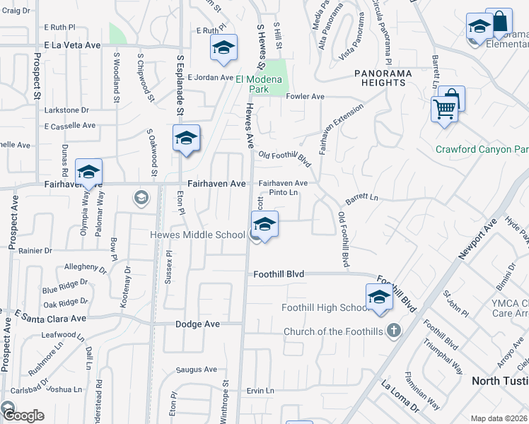 map of restaurants, bars, coffee shops, grocery stores, and more near 13075 Lariat in Santa Ana