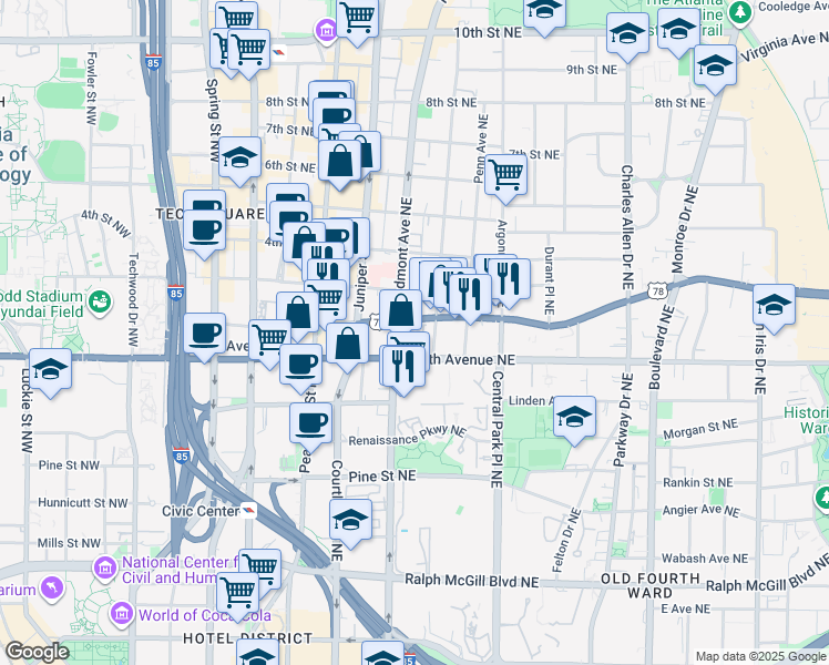 179 Ponce De Leon Avenue Northeast, Atlanta GA Walk Score