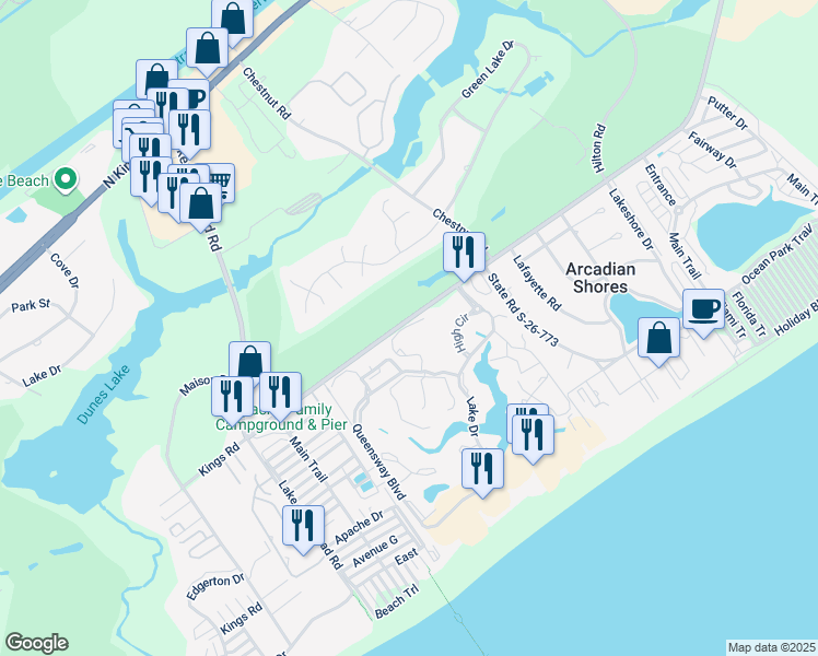 map of restaurants, bars, coffee shops, grocery stores, and more near 816 Laurel Court in Myrtle Beach