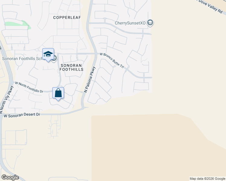 map of restaurants, bars, coffee shops, grocery stores, and more near 31623 North 17th Lane in Phoenix