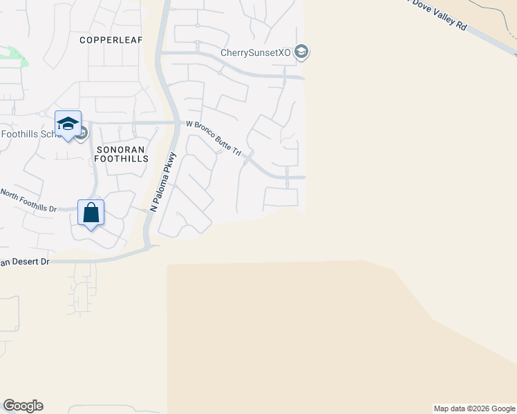 map of restaurants, bars, coffee shops, grocery stores, and more near 1532 West Brianna Road in Phoenix