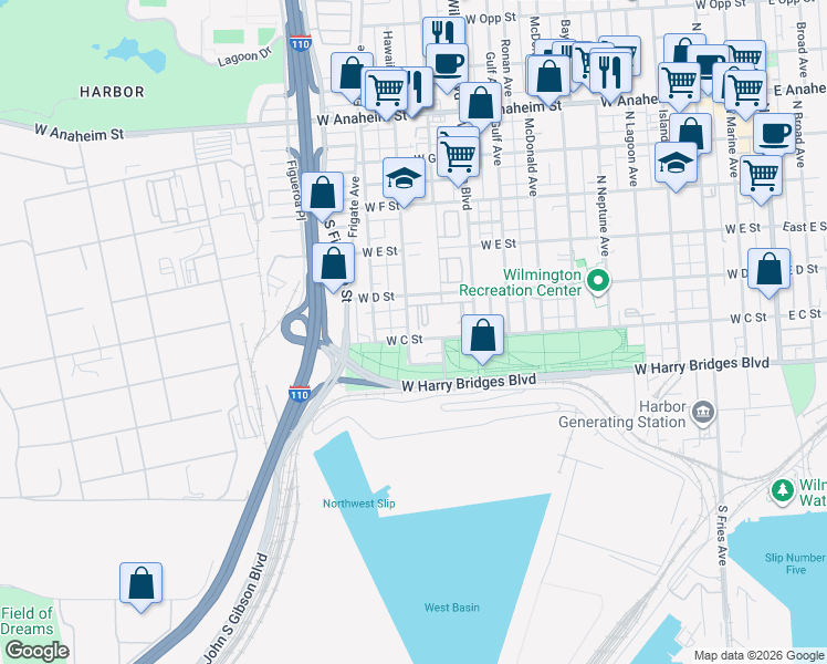 map of restaurants, bars, coffee shops, grocery stores, and more near 310 Hawaiian Avenue in Los Angeles