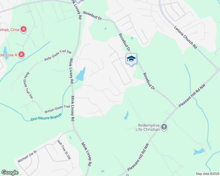 map of restaurants, bars, coffee shops, grocery stores, and more near 4888 Bryant Drive in Snellville