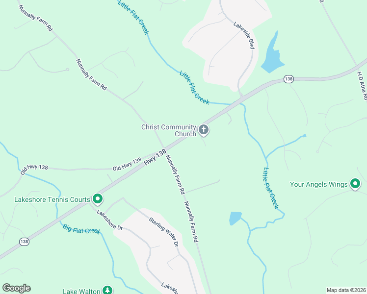 map of restaurants, bars, coffee shops, grocery stores, and more near 635 Nunnally Farm Road in Monroe