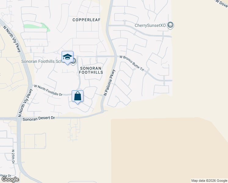 map of restaurants, bars, coffee shops, grocery stores, and more near 31613 North 19th Avenue in Phoenix