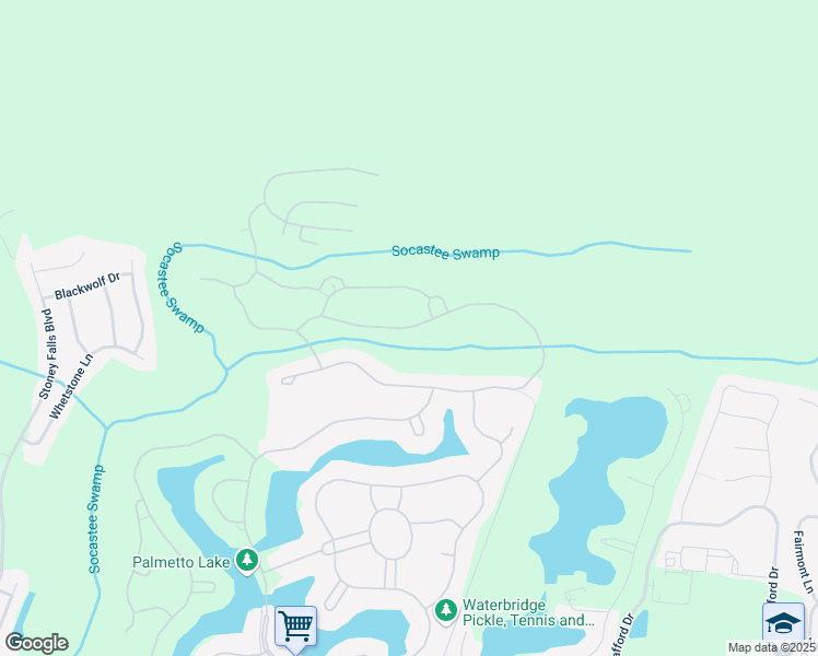 map of restaurants, bars, coffee shops, grocery stores, and more near Moss Bridge Lane in Myrtle Beach