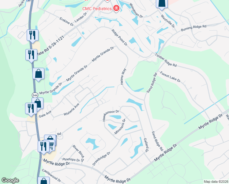 map of restaurants, bars, coffee shops, grocery stores, and more near 1028 Rudder Court in Conway