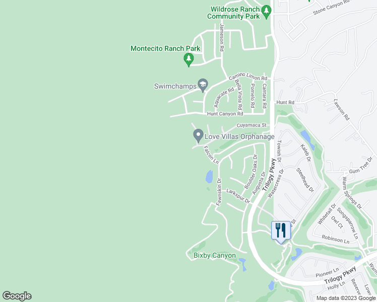 map of restaurants, bars, coffee shops, grocery stores, and more near 8594 Cuyamaca Street in Corona