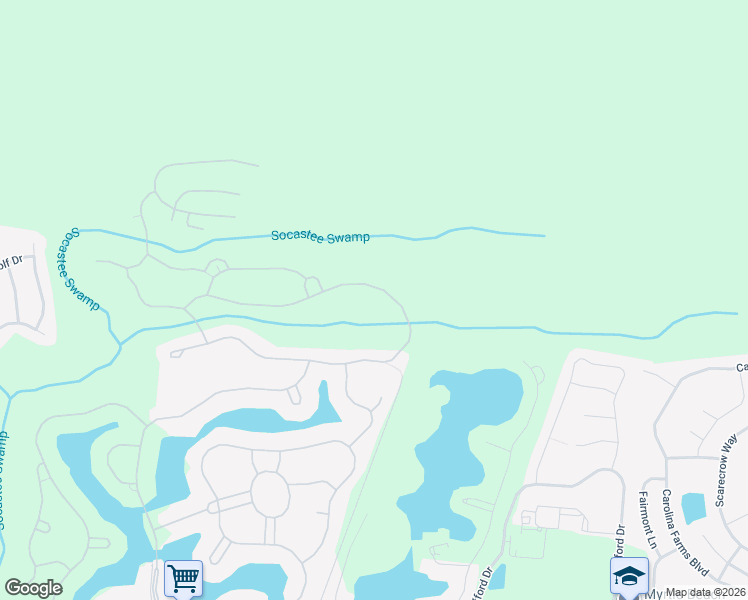 map of restaurants, bars, coffee shops, grocery stores, and more near 3081 Moss Bridge Lane in Myrtle Beach