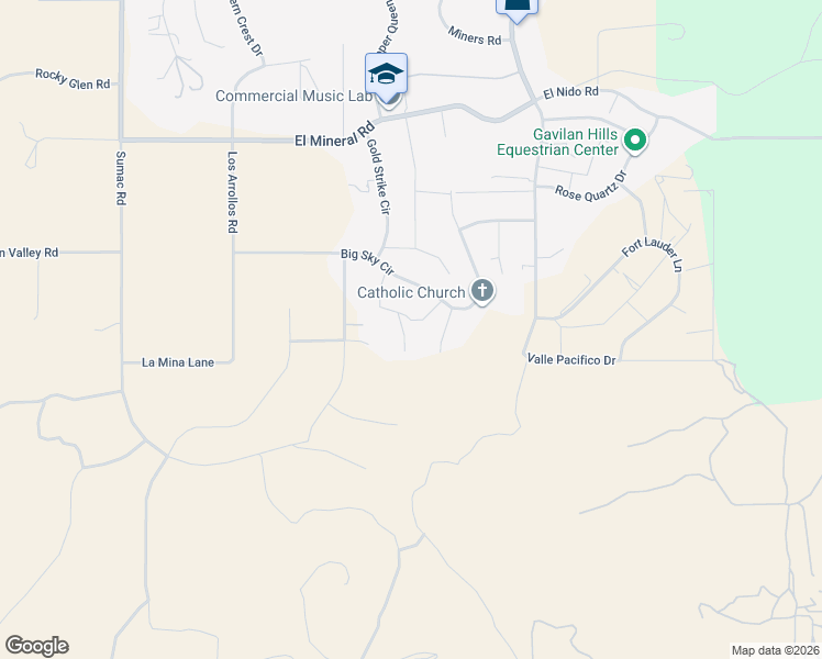 map of restaurants, bars, coffee shops, grocery stores, and more near 23903 Trail Duster Court in Perris