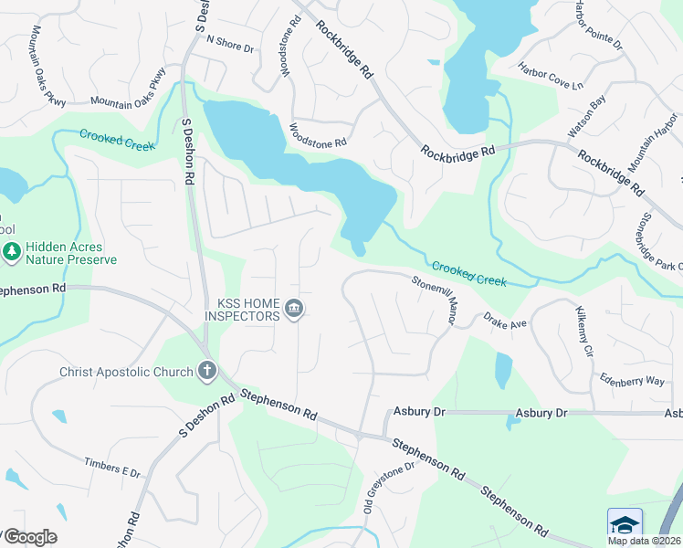 map of restaurants, bars, coffee shops, grocery stores, and more near 761 Stonemill Manor in Lithonia