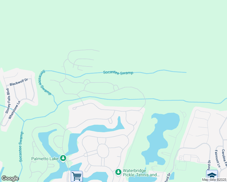 map of restaurants, bars, coffee shops, grocery stores, and more near Moss Bridge Lane in Myrtle Beach