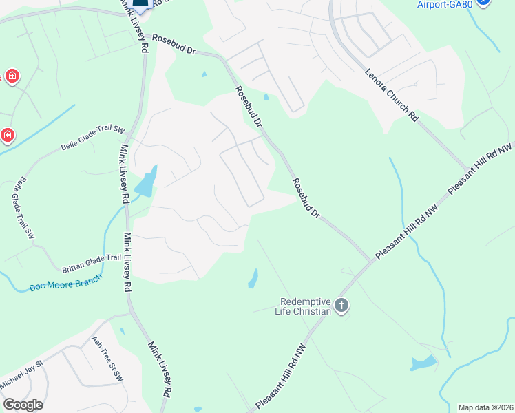 map of restaurants, bars, coffee shops, grocery stores, and more near 3777 Rosebud Park Drive in Snellville