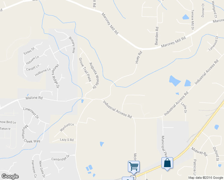 map of restaurants, bars, coffee shops, grocery stores, and more near 1218 Huey Road in Douglasville