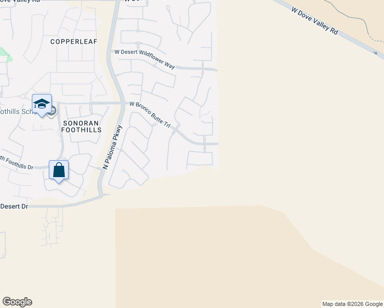 map of restaurants, bars, coffee shops, grocery stores, and more near 1532 West Brianna Road in Phoenix