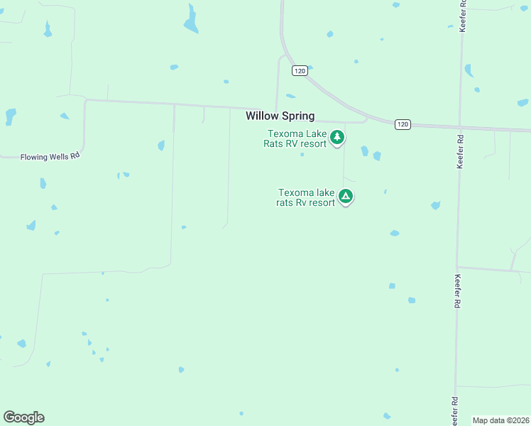 map of restaurants, bars, coffee shops, grocery stores, and more near 304 Flowing Wells Road in Pottsboro
