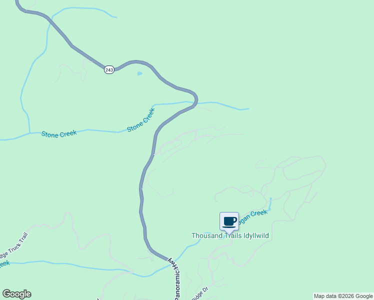 map of restaurants, bars, coffee shops, grocery stores, and more near 23971 Skyview Drive in Idyllwild-Pine Cove