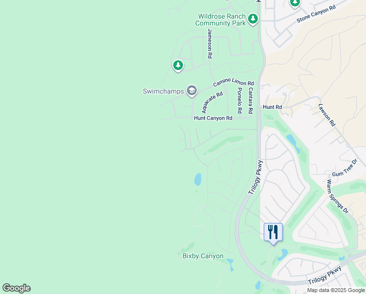 map of restaurants, bars, coffee shops, grocery stores, and more near 23851 La Posta Court in Corona