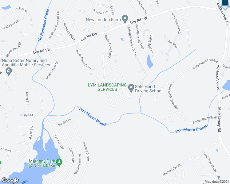 map of restaurants, bars, coffee shops, grocery stores, and more near 4382 Arabian Way Southwest in Snellville