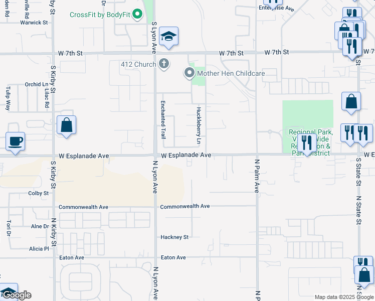 map of restaurants, bars, coffee shops, grocery stores, and more near 1382 Saddlebrook Way in San Jacinto
