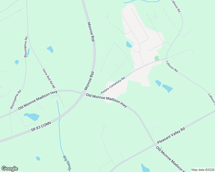 map of restaurants, bars, coffee shops, grocery stores, and more near 1211 Peters Cemetary Road in Monroe