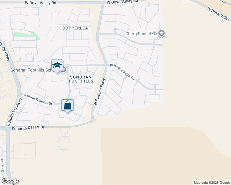 map of restaurants, bars, coffee shops, grocery stores, and more near 1810 West Parnell Drive in Phoenix