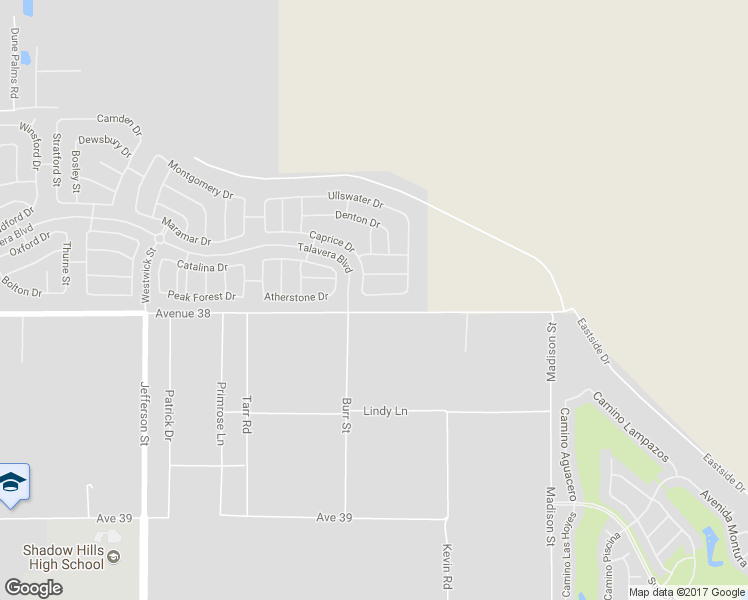 map of restaurants, bars, coffee shops, grocery stores, and more near 80563 Tinsley Avenue in Indio