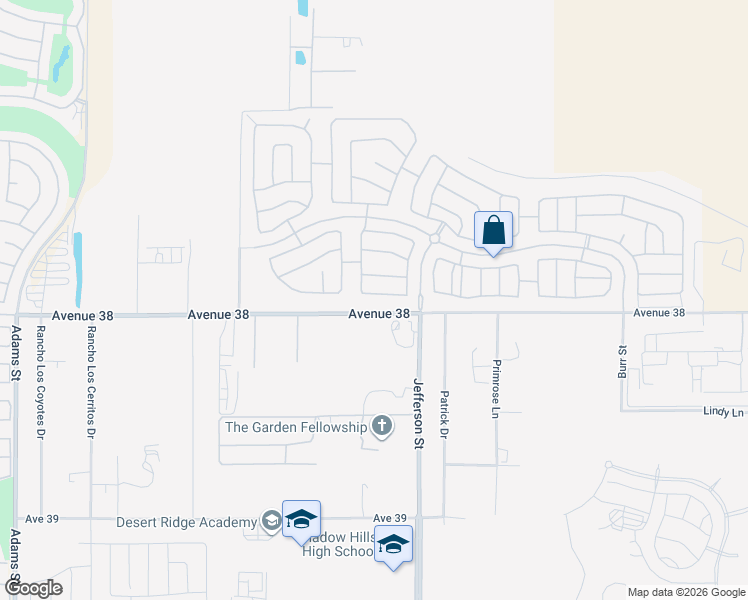 map of restaurants, bars, coffee shops, grocery stores, and more near 79889 Swansea Avenue in Indio