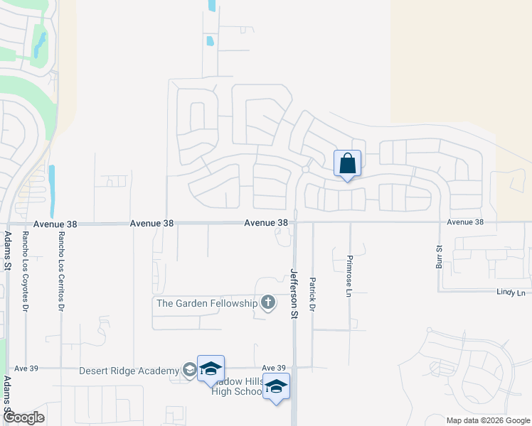 map of restaurants, bars, coffee shops, grocery stores, and more near 79899 Swansea Avenue in Indio