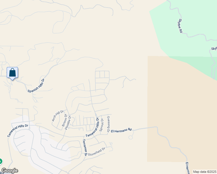 map of restaurants, bars, coffee shops, grocery stores, and more near 11921 Shadeland Drive in Temescal Valley