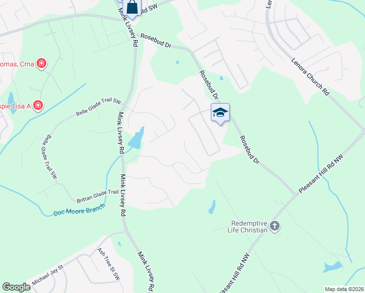 map of restaurants, bars, coffee shops, grocery stores, and more near 4761 Heather Mill Trace in Snellville