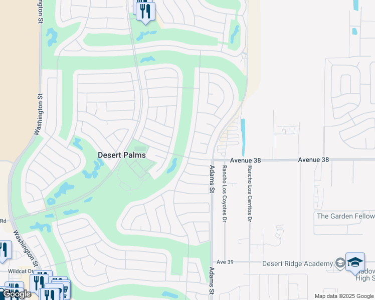 map of restaurants, bars, coffee shops, grocery stores, and more near 37931 Pineknoll Avenue in Palm Desert