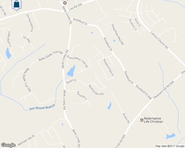 map of restaurants, bars, coffee shops, grocery stores, and more near 4808 Bryant Drive in Snellville