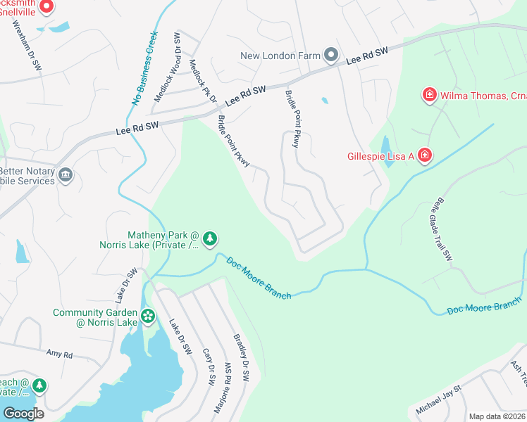 map of restaurants, bars, coffee shops, grocery stores, and more near 4635 Bridle Point Parkway in Snellville