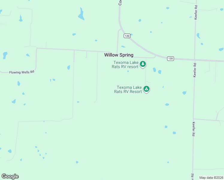 map of restaurants, bars, coffee shops, grocery stores, and more near 304 Flowing Wells Road in Pottsboro