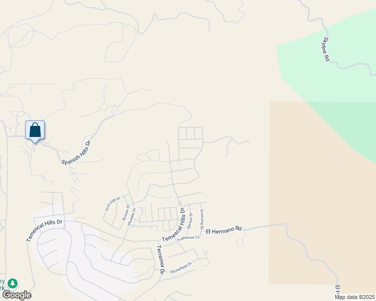 map of restaurants, bars, coffee shops, grocery stores, and more near 11950 El Hermano Road in Corona