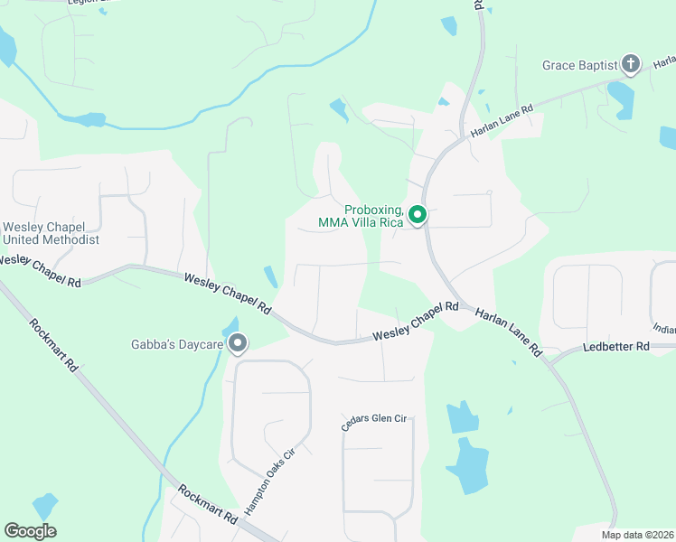 map of restaurants, bars, coffee shops, grocery stores, and more near 213 Cornell Court in Villa Rica