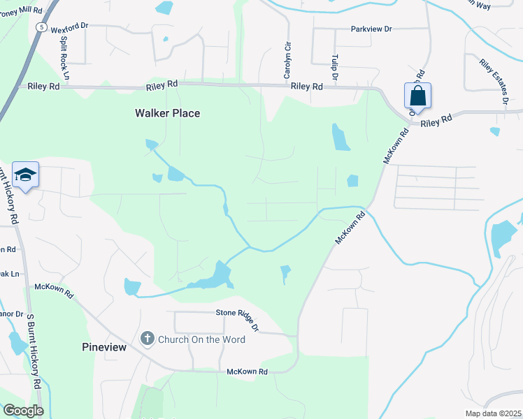 map of restaurants, bars, coffee shops, grocery stores, and more near 3427 Saddleton Way in Douglasville