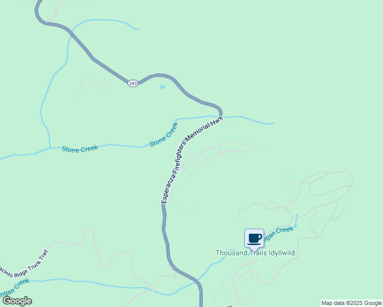 map of restaurants, bars, coffee shops, grocery stores, and more near 52870 Stonewood Canyon Road in Idyllwild-Pine Cove