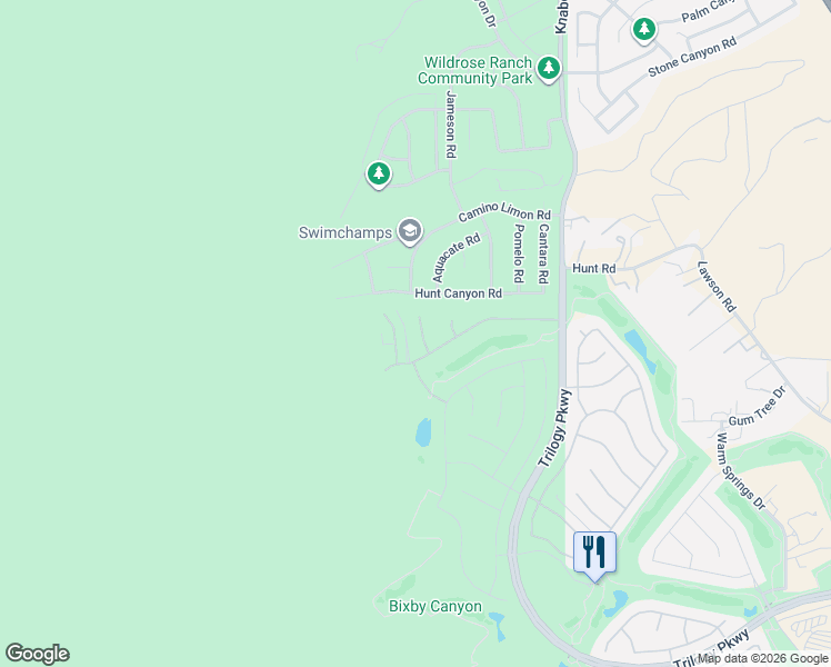 map of restaurants, bars, coffee shops, grocery stores, and more near 23787 Cahuilla Court in Corona