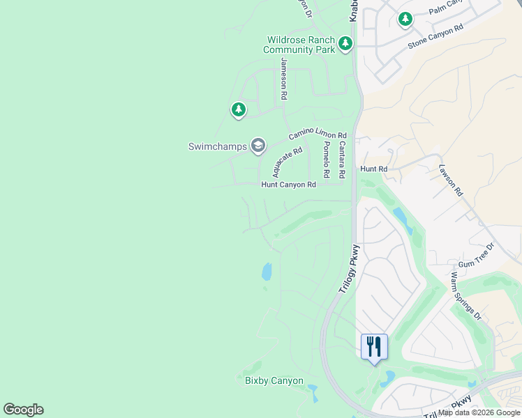 map of restaurants, bars, coffee shops, grocery stores, and more near 23799 Cahuilla Court in Corona