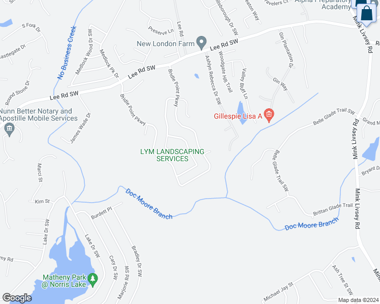 map of restaurants, bars, coffee shops, grocery stores, and more near Persian Court Southwest in Snellville