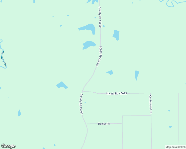 map of restaurants, bars, coffee shops, grocery stores, and more near County Road 45600 in Blossom